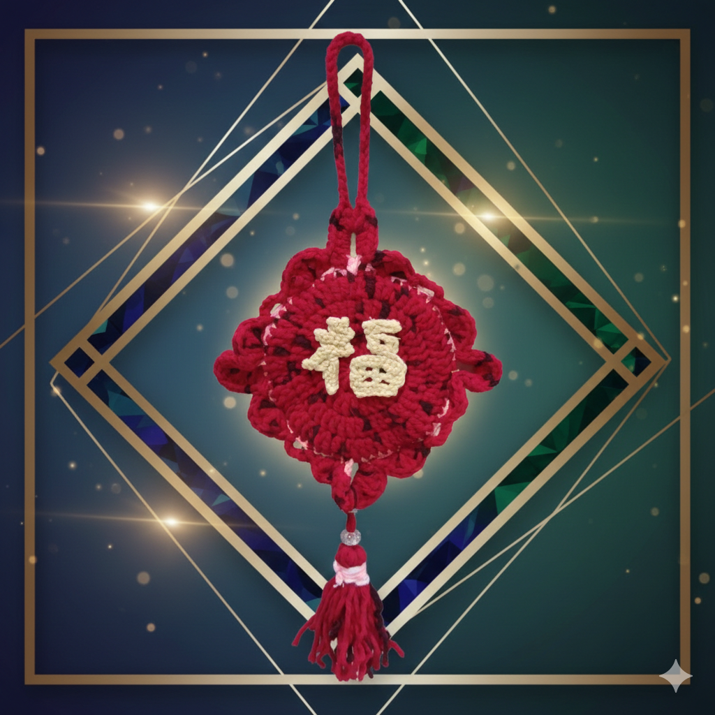 Pendant Imlek Inisial HOK (Rajutan)